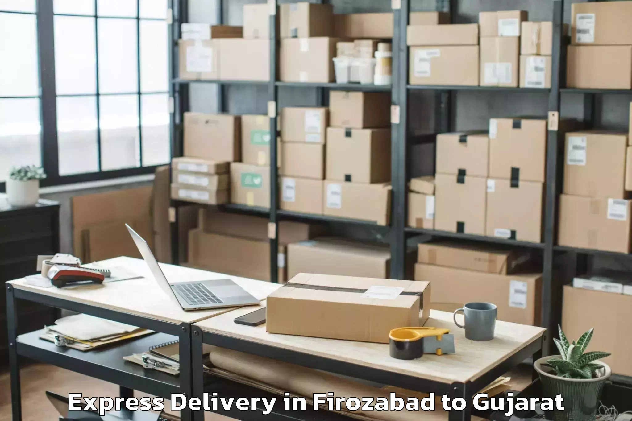 Book Your Firozabad to Vapi Express Delivery Today